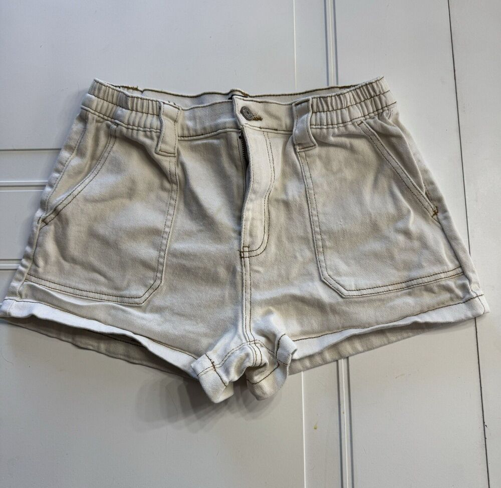 Rewash Women’s Sz 11/30 Elastic Waistband High Waisted Stretch Jean Shorts